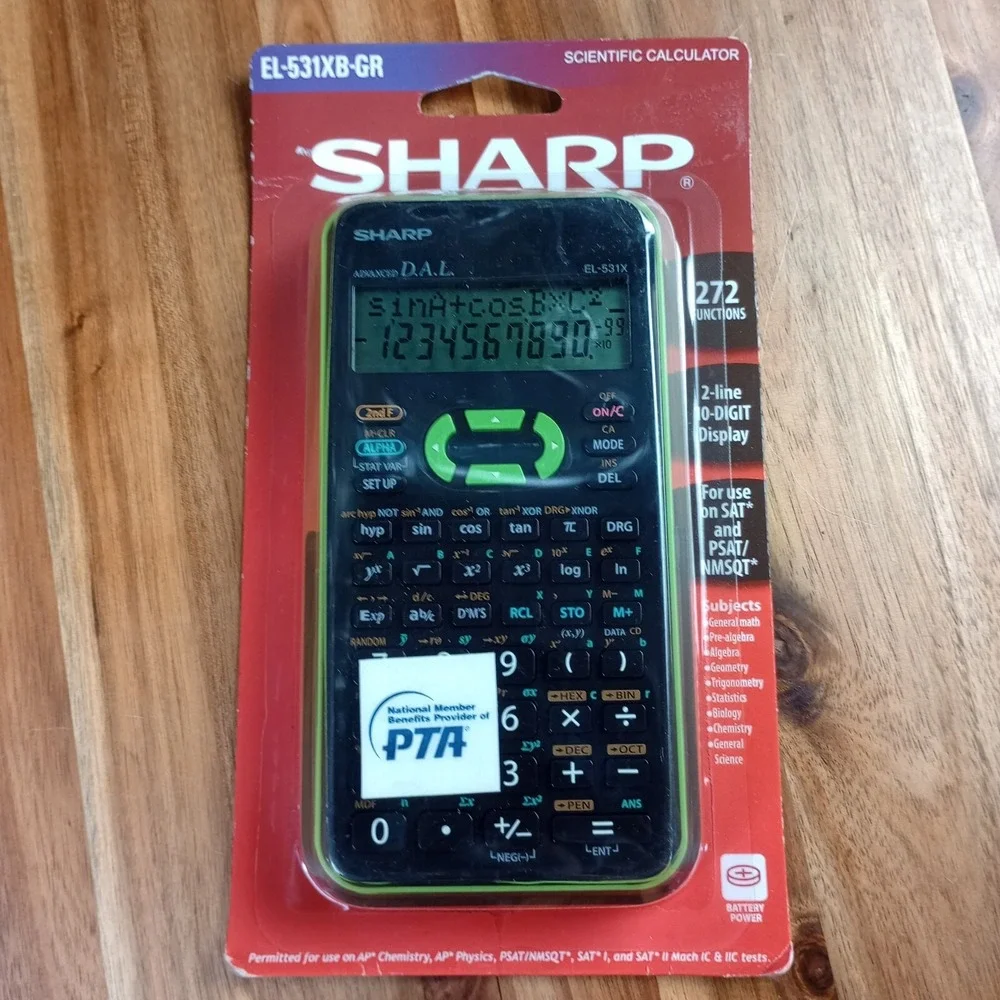 Sharp‎ EL-531XBGR Engineering Scientific Calculator 272 Functions